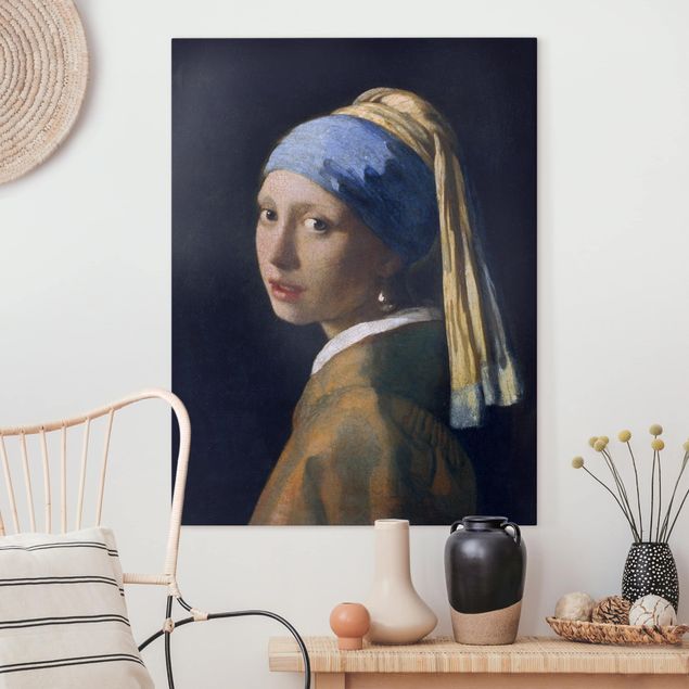 Riproduzioni su tela Jan Vermeer Van Delft - Ragazza con l'orecchino di perla