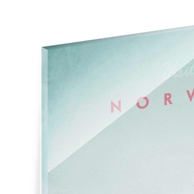 Quadro in vetro - Poster di viaggio - Norvegia - Verticale 3:2
