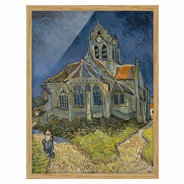 Poster con cornice - Vincent Van Gogh - The Church At Auvers - Verticale 4:3