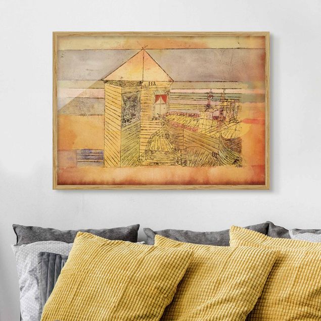 Poster con cornice di Paul Klee Paul Klee - Atterraggio meraviglioso, o '112!