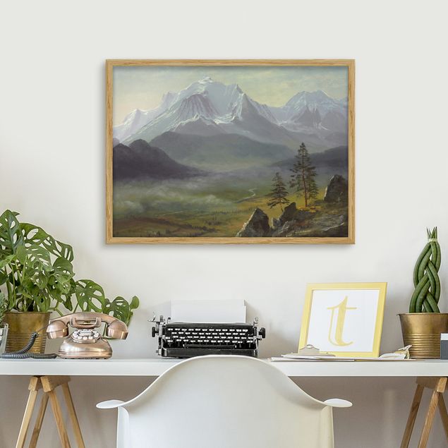 Poster con cornice - Albert Bierstadt - Mont Blanc - Orizzontale 3:4