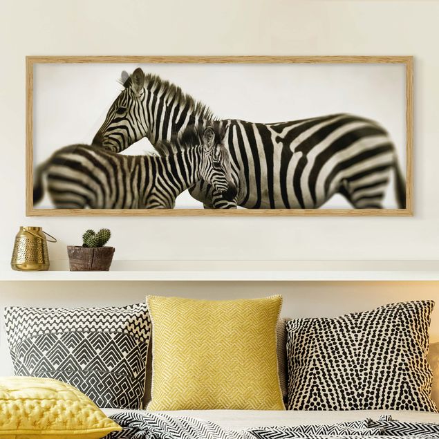 Quadri animali Coppia di zebre