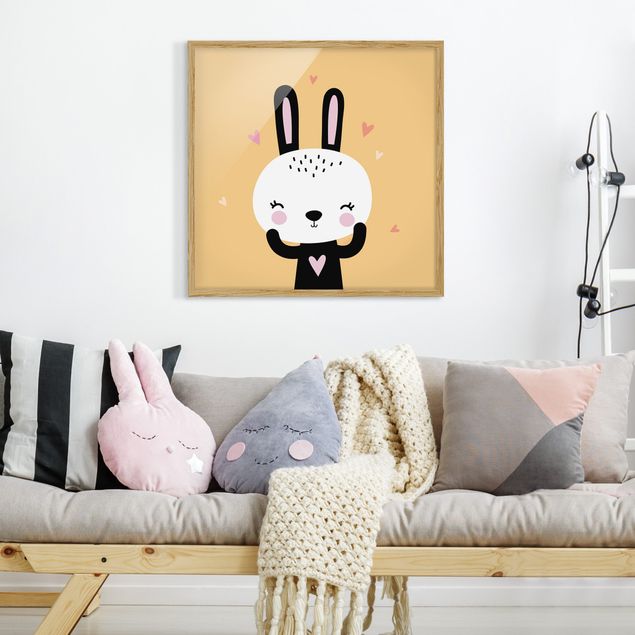 Poster con cornice - The Happy Bunny