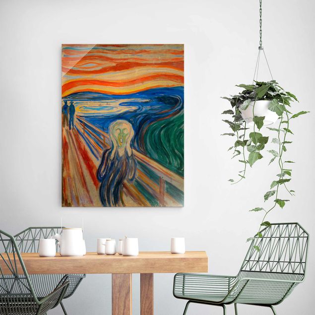 Lavagna magnetica vetro Edvard Munch - L'urlo