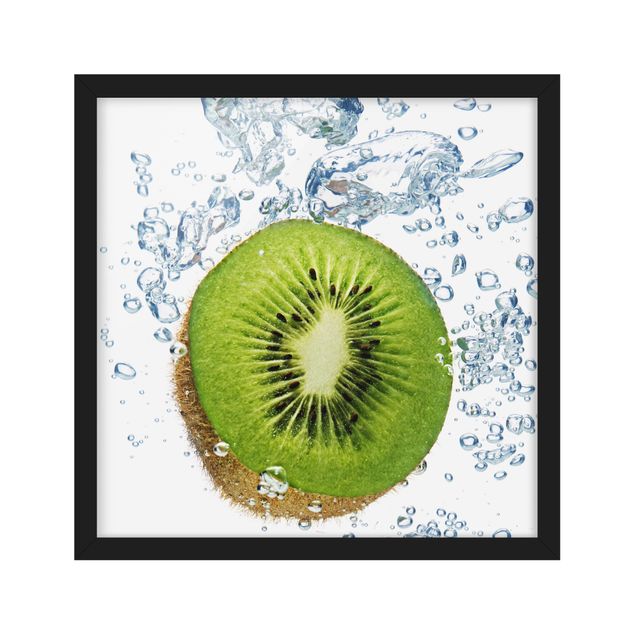 Poster con cornice - Kiwi Bubbles - Quadrato 1:1