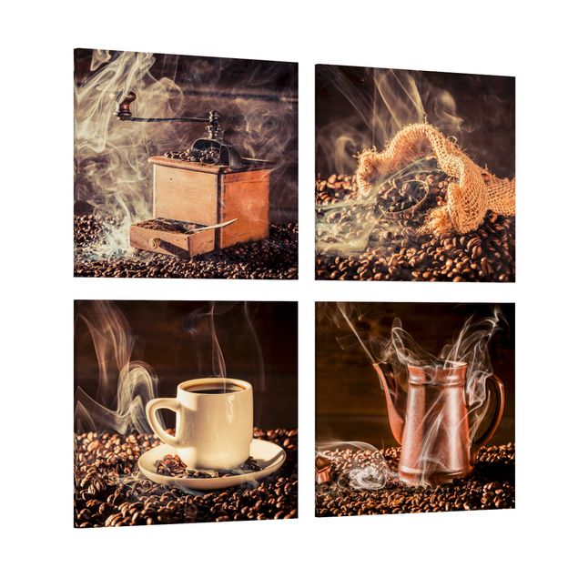 Stampa su tela 4 parti - Coffee - Steam