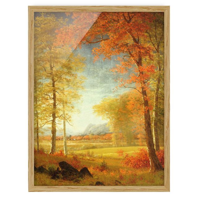 Poster con cornice - Albert Bierstadt - Autunno in Oneida County, New York - Verticale 4:3