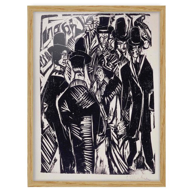 Poster con cornice - Ernst Ludwig Kirchner - Street Scene: In Front Of A Shop Window - Verticale 4:3