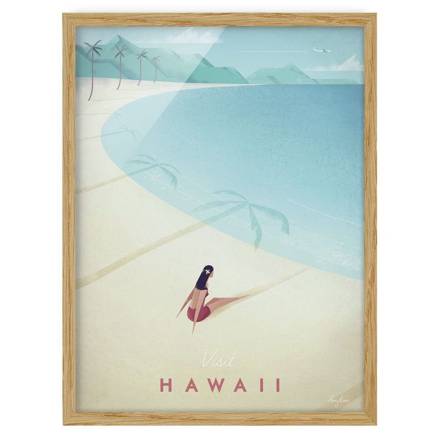 Poster con cornice - Poster Viaggi - Hawaii - Verticale 4:3