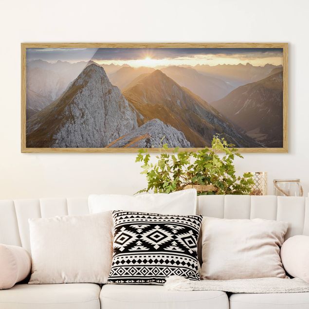 Poster con cornice - Alpi Della Lechtal - Panorama formato orizzontale