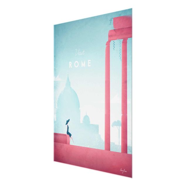 Quadro in vetro - Poster Travel - Rome - Verticale 4:3