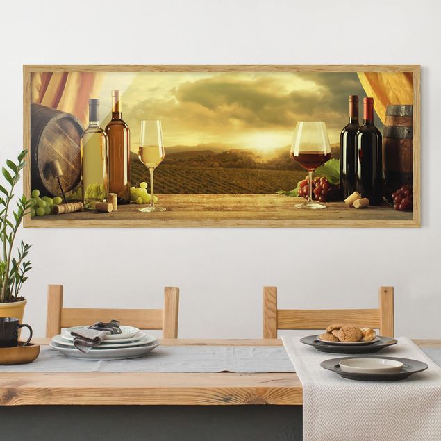 Poster con cornice - Vino Con Una Vista - Panorama formato orizzontale