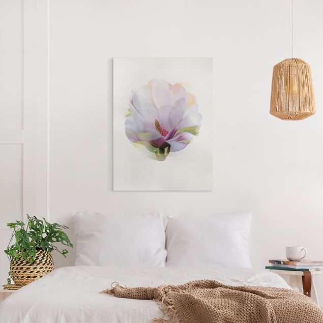 Quadri su tela Acquerelli - Delicati fiori di magnolia