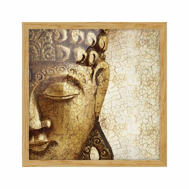 Poster con cornice - Vintage Buddha - Quadrato 1:1