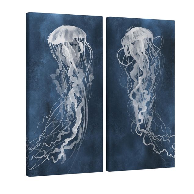 Quadri moderni per soggiorno Danza delle meduse Set I