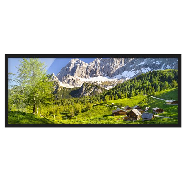 Poster con cornice - Prato Alpino Stiria - Panorama formato orizzontale