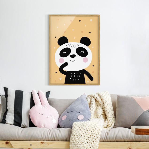 Poster con cornice - The Happy Panda - Verticale 4:3