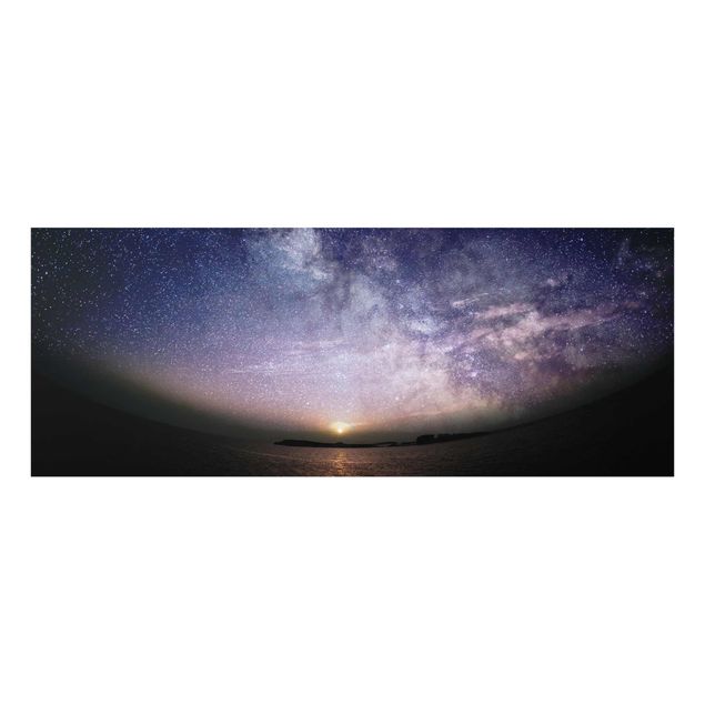 Quadro in vetro - Sole e le stelle in mare - Panoramico