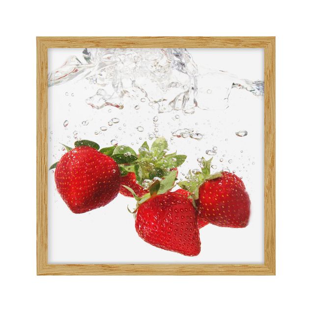 Poster con cornice - Strawberry Water - Quadrato 1:1