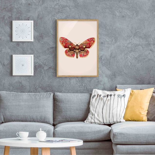 Poster con cornice - Vintage Moth - Verticale 4:3