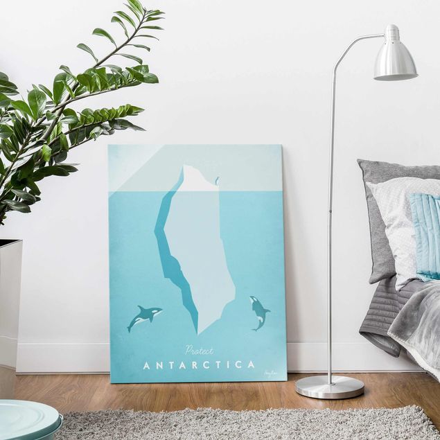 Lavagna magnetica in vetro Poster di viaggio - Antartide