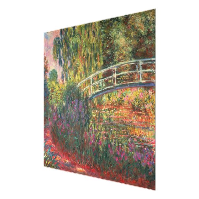 Quadro in vetro - Claude Monet - Ponte giapponese di Giverny - Quadrato 1:1