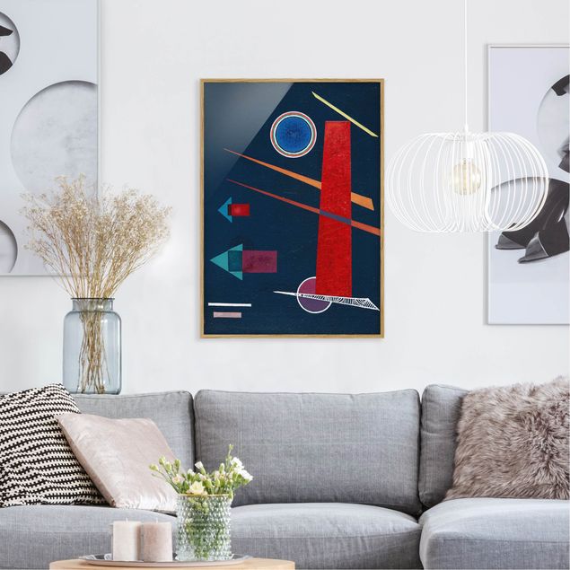 Poster con cornice - Wassily Kandinsky - Powerful Red - Verticale 4:3
