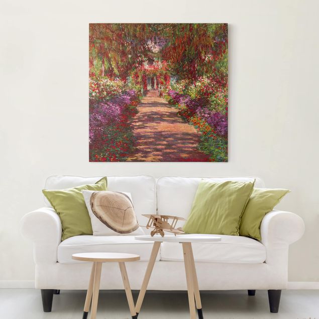 Stampe su tela paesaggio Claude Monet - Sentiero nel giardino di Monet a Giverny