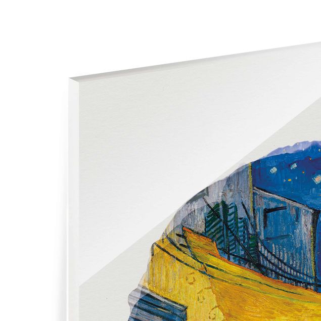 Quadro in vetro - Acquarelli - Vincent Van Gogh - Terrazza del caffe ad Arles - Verticale 4:3