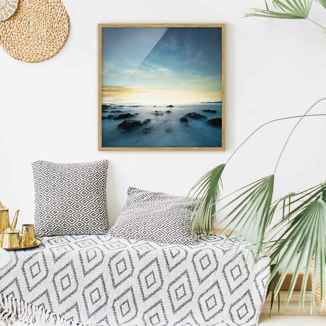 Poster con cornice - Sunset Over The Ocean - Quadrato 1:1