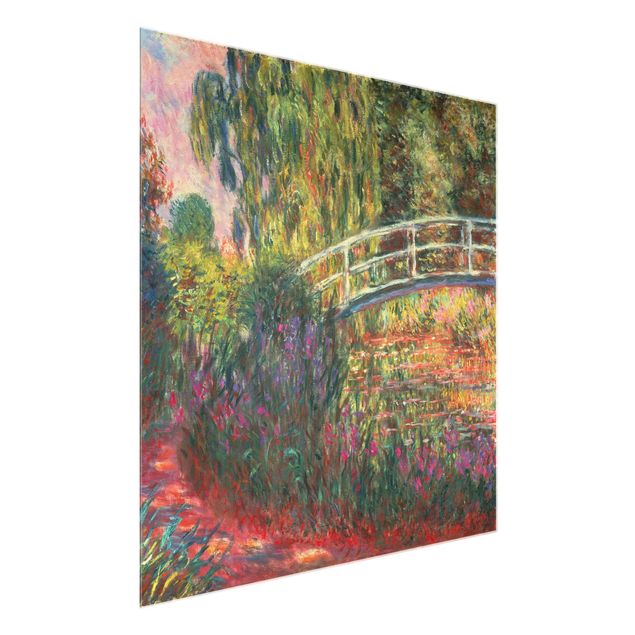 Quadro in vetro - Claude Monet - Ponte giapponese di Giverny - Quadrato 1:1