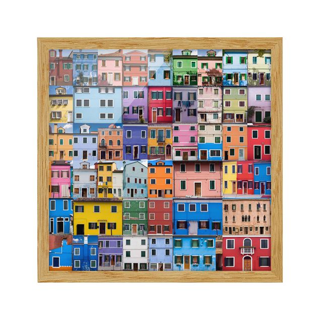 Poster con cornice - Venetian Homes - Quadrato 1:1