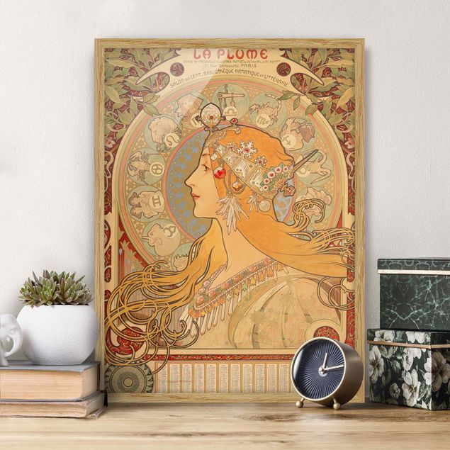 Poster con cornice - Alfons Mucha - Segni dello zodiaco - Verticale 4:3