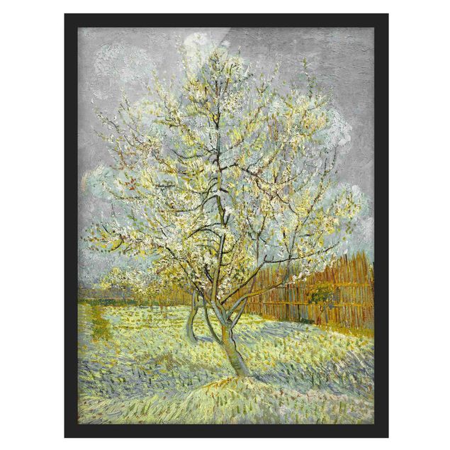 Poster con cornice - Vincent Van Gogh - Flowering Peach Tree - Verticale 4:3