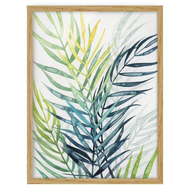 Poster con cornice - vegetazione tropicale - Palme