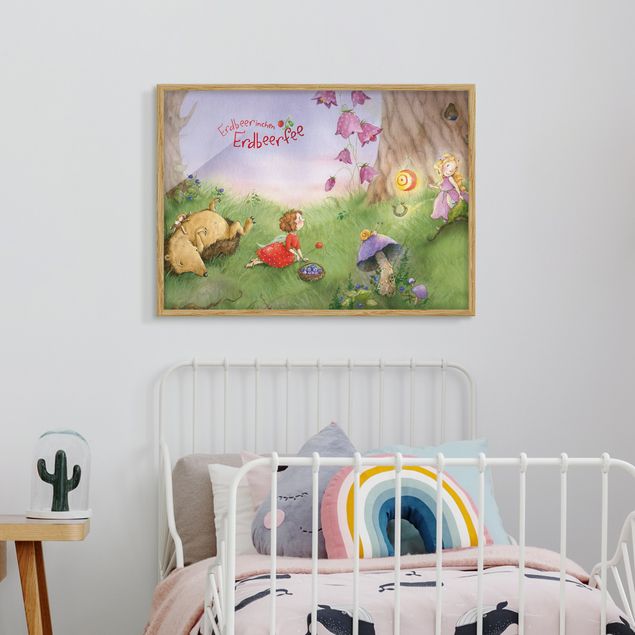 Poster con cornice - The Strawberry Fairy - In The Forest - Orizzontale 3:4