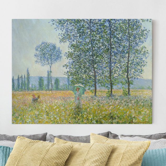 Stampe su tela fiori Claude Monet - Campi in primavera