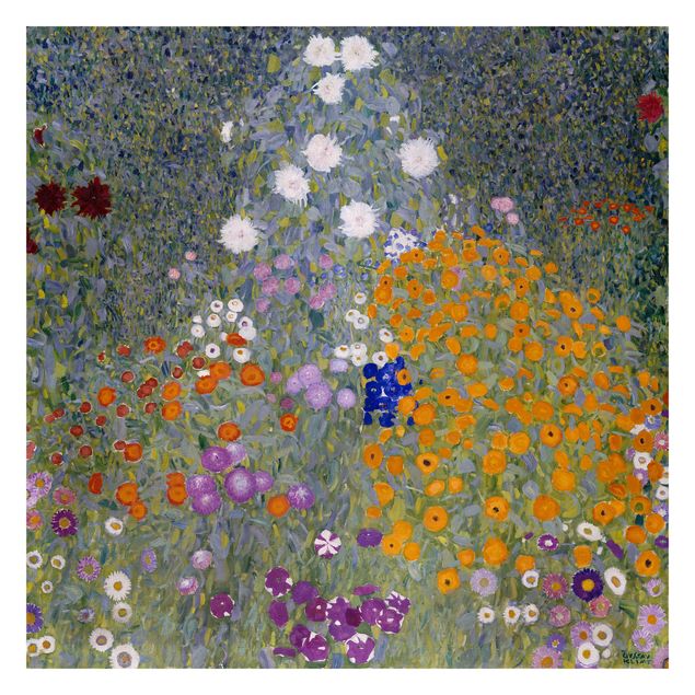 Carta da parati adesiva - Gustav Klimt - Cottage Garden- Formato quadrato