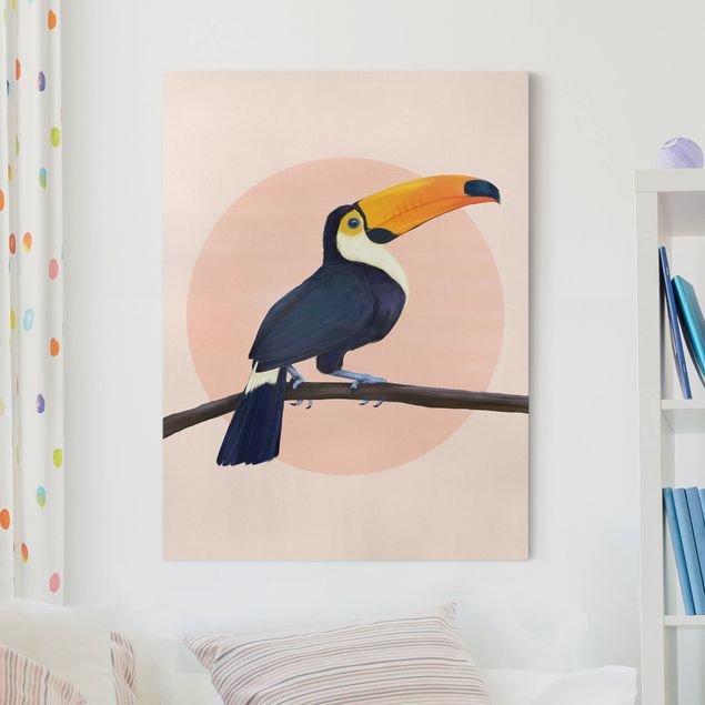 Quadri con uccelli Illustrazione - Uccello Tucano Pittura Pastello