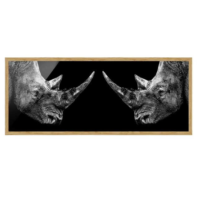 Poster con cornice - Rhino Duello - Panorama formato orizzontale