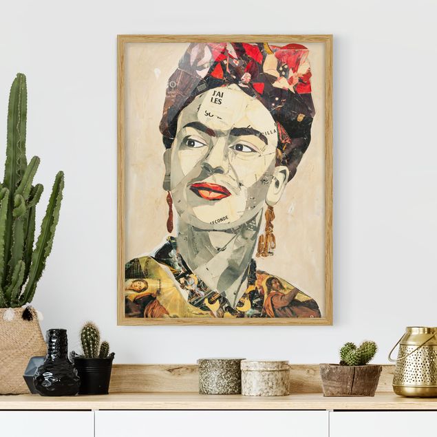 Poster con cornice - Frida Kahlo - Collage No.2 - Verticale 4:3