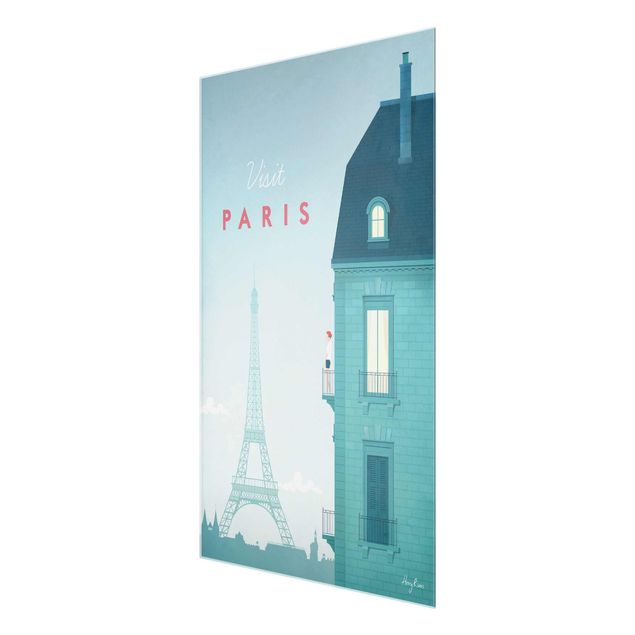 Quadro in vetro - Poster Viaggio - Parigi - Verticale 3:2
