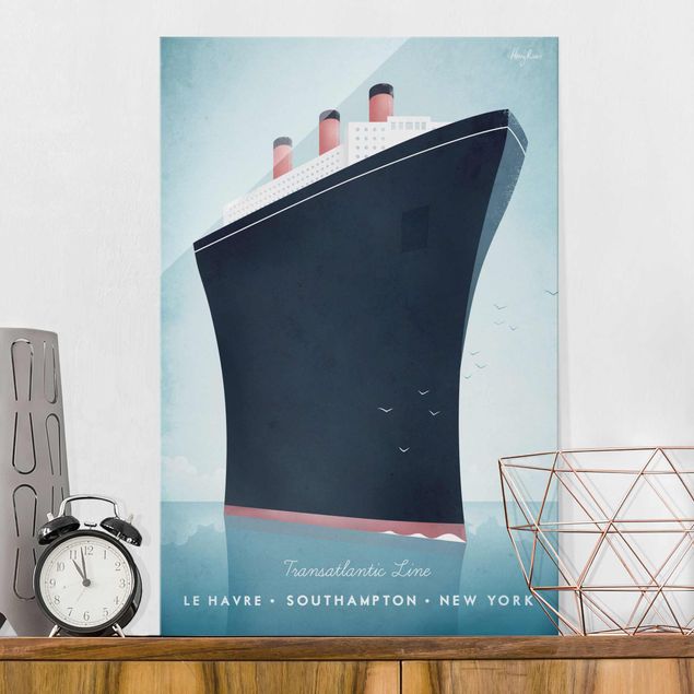 Lavagna magnetica vetro Poster di viaggio - Nave da crociera
