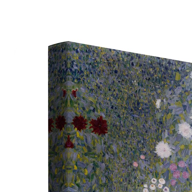 Stampa su tela 2 parti - Gustav Klimt - The Green Garden - Quadrato 1:1