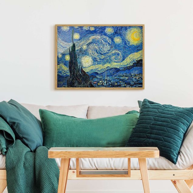 Poster con cornice - Vincent Van Gogh - Starry Night - Orizzontale 3:4