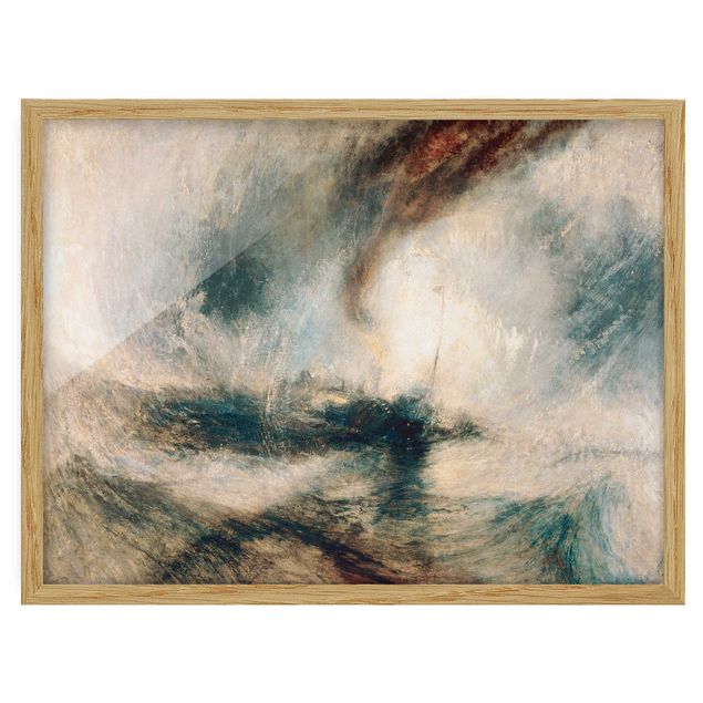 Poster con cornice - William Turner - Snowstorm On The Sea - Orizzontale 3:4