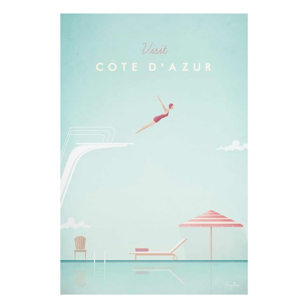 Quadro in vetro - Poster Viaggi - Côte d'Azur - Verticale 3:2