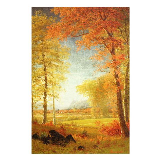 Quadro in vetro - Albert Bierstadt - Autunno in Oneida County, New York - Verticale 3:2