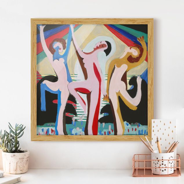 Poster con cornice - Ernst Ludwig Kirchner - Color Dance - Quadrato 1:1