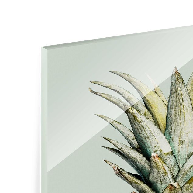 Quadro in vetro - Ananas con civetta - Verticale 4:3